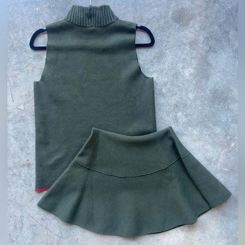 Zara Olive Green Skirt Set